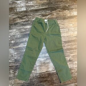 Womens Olive Green Drawstring Casual Pants